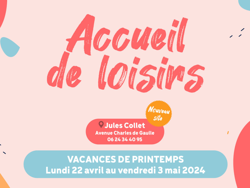 Vacances de printemps : le programme de l’accueil de loisirs