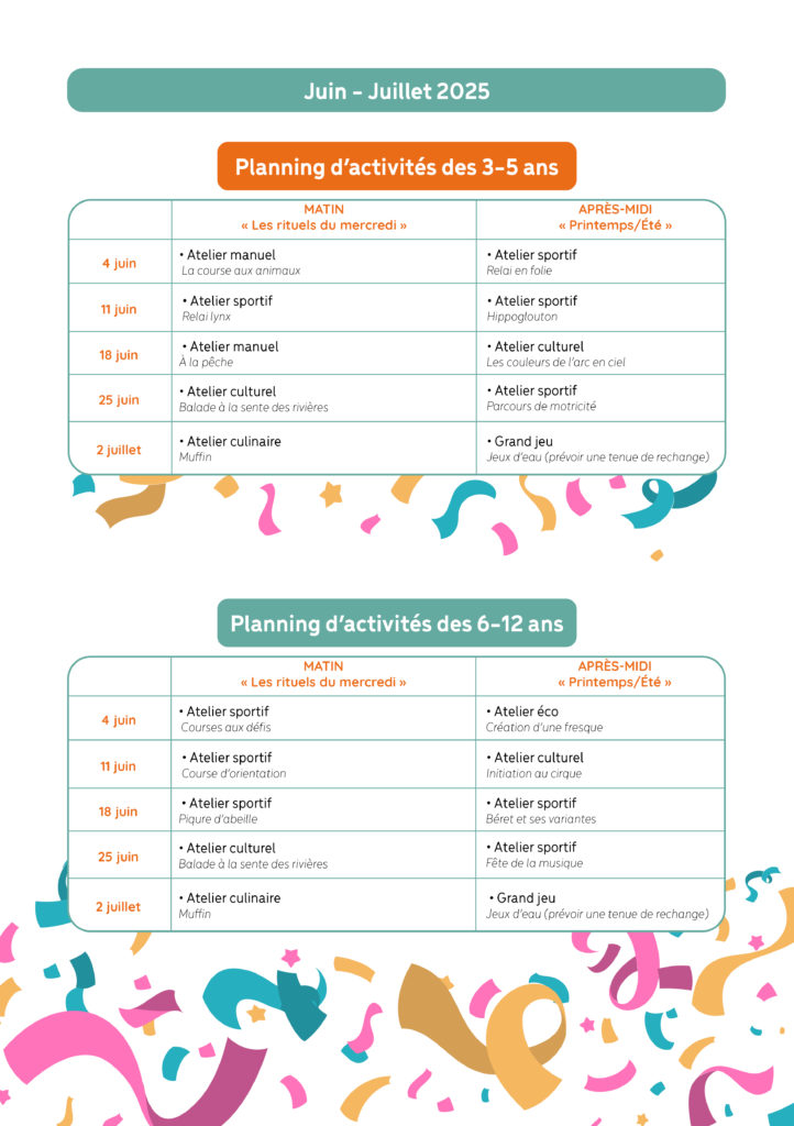 Programme septembre - octobre 